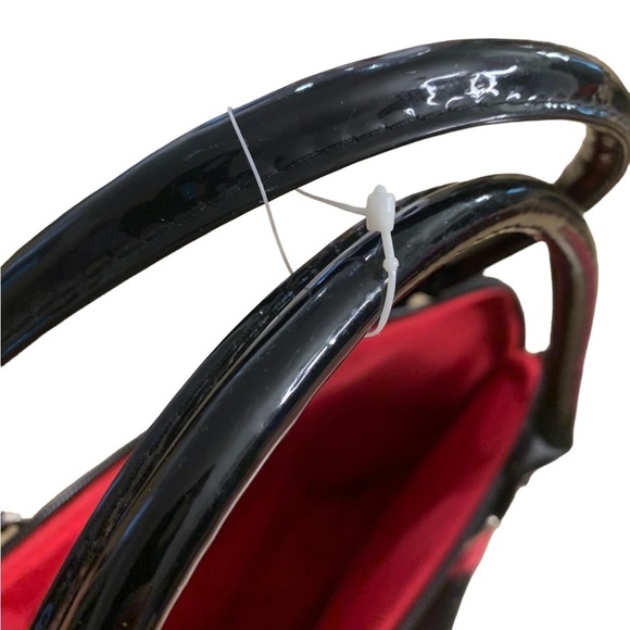 Essence of Beauty | New Handbag Black Croc Print Wine Red Large Spacious Pockets - Picture 7 of 8